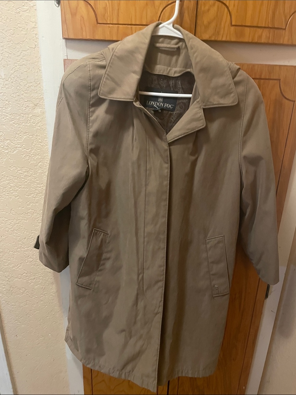 London Fog Tan Single-Breasted Overcoat